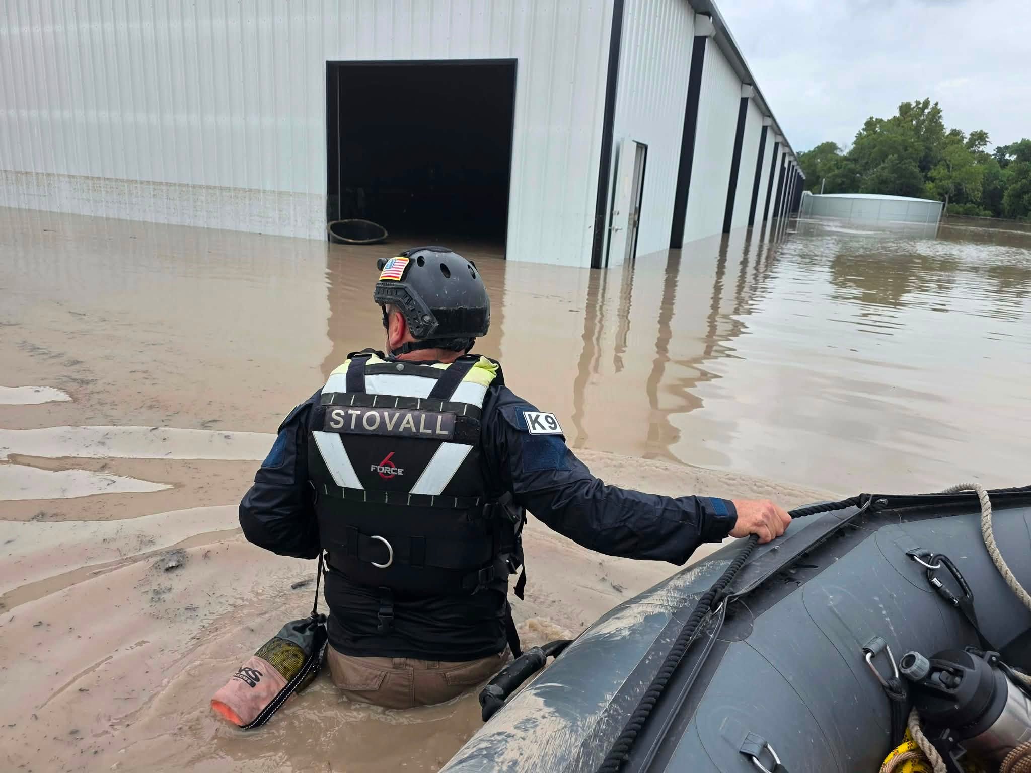 Rancher Navy field photo from the Texas Hill Country flood response near Kerrville and Boerne, Texas